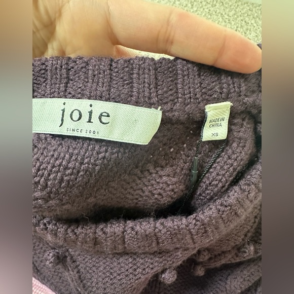 Joie Astrid full Wool Crew Neck Sweater in Purple size XS NEW WITH TAG - Picture 4 of 9